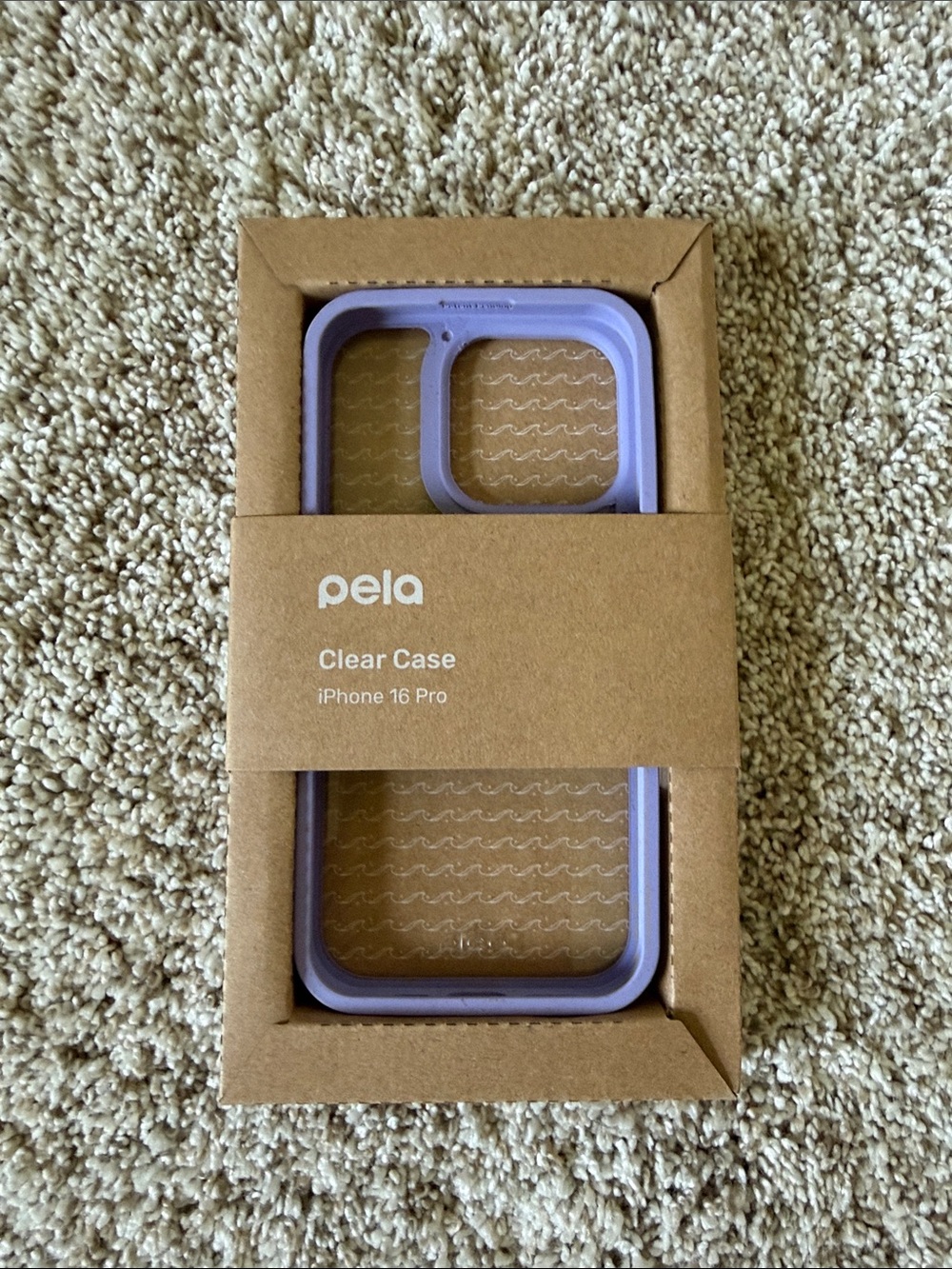 Pela Clear iPhone 16 Pro Case with Lavender Ridge